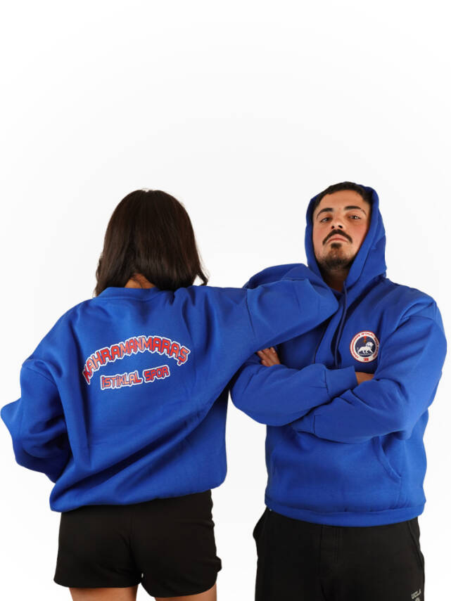 2025 - 2026 Taraftar Kapüşonlu Sweatshirt (Mavi) - 7