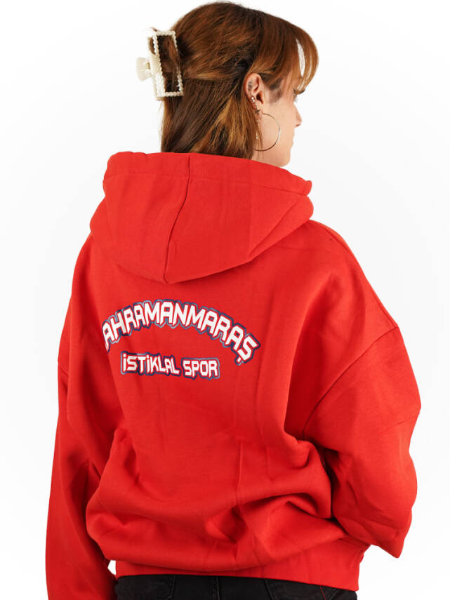 2025 - 2026 Taraftar Kapüşonlu Sweatshirt (Kırmızı) - 2